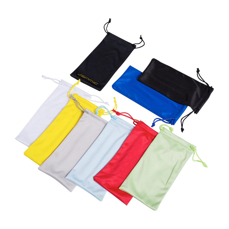 New solid color microfiber bag for sunglasses,glasses Pouches with drawstring cinch