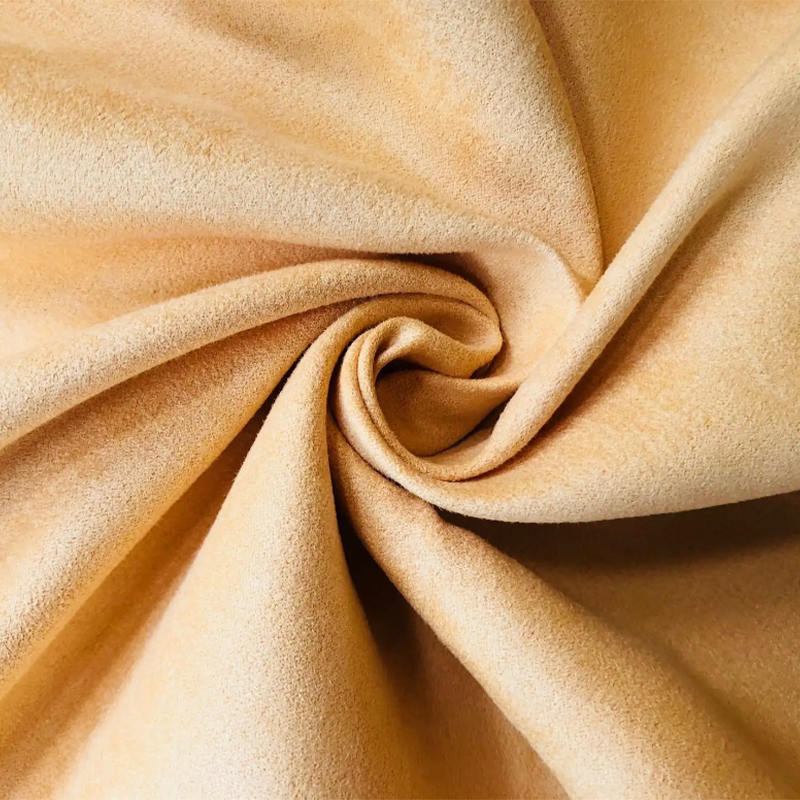Knitted polyester island silk microfiber fine suede fabric