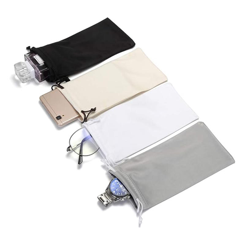 Heat Transfer Printed Double Drawstring Microfiber Glasses Pouches Cell Phone Storage Bag